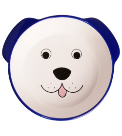 Миска Mr.Kranch керамическая для собак Мордочка собаки 180 мл синяя