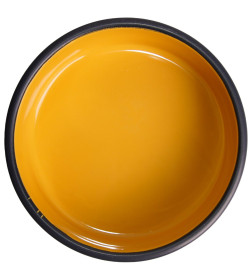 Миска Mr.Kranch керамическая для собак 420 мл черная с желтым