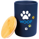 Бокс Mr.Kranch керамический для хранения корма для собак WOOF 1900 мл черный (MKR020238) 