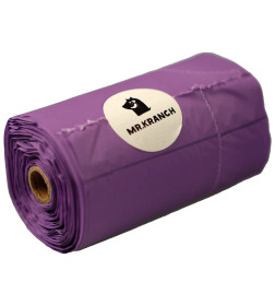 Компостные пакеты Mr.Kranch для выгула собак 4 рулона по 15 пакетов (22x33 см), фиолетовые