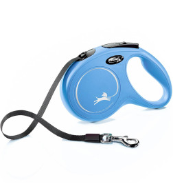 Поводок-рулетка Flexi New Classic M (до 25 кг) 5 м лента синяя