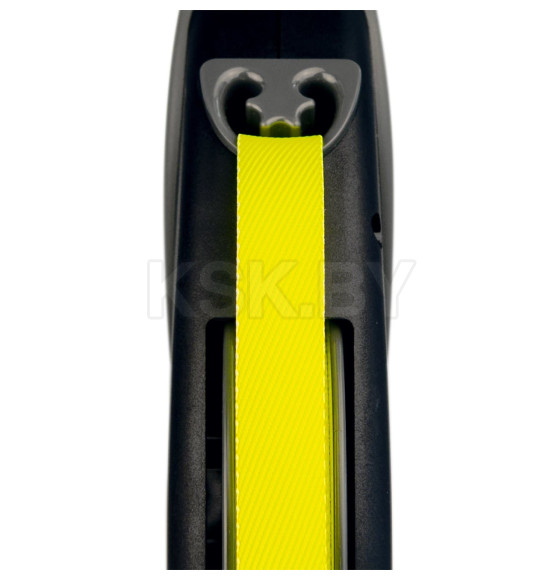 Поводок-рулетка Flexi Giant Neon L (до 50 кг) лента 8 м, светоотражающая, желтый неон (15568) 