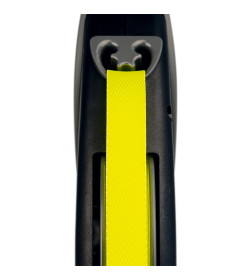 Поводок-рулетка Flexi Giant Neon XL (от 50 кг) лента 8 м, светоотражающая, желтый неон