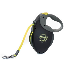 Поводок-рулетка Flexi Giant Neon M (до 25 кг) лента 8 м, светоотражающая, желтый неон