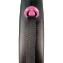 Поводок-рулетка Flexi Black Design S (до 15 кг) 5 м лента черный/розовый (98033913) 