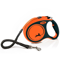 Поводок-рулетка Flexi Xtreme L (до 65 кг) 5 м лента оранжевая