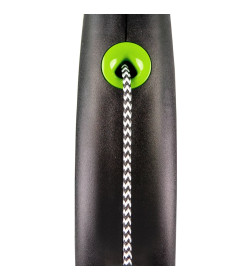 Поводок-рулетка Flexi Black Design XS (до 8 кг) 3 м трос черный/зеленый