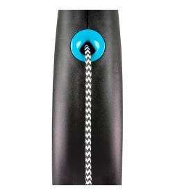 Поводок-рулетка Flexi Black Design XS (до 8 кг) 3 м трос черный/голубой