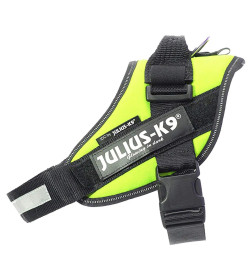 Шлейка для собак JULIUS-K9  IDC®-Powerharness 0 (58-76см/ 14-25кг), зеленый неон