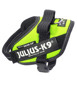 Шлейка для собак JULIUS-K9  IDC®-Powerharness Mini (49-67см/ 7-15кг), зеленый неон