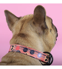 Ошейник United Pets для собак Complete me Forever L 43-73/2,5 см, оранжевый с рисунком