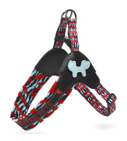 Шлейка United Pets для собак Complete me S 42 x 44-58 см, красная зебра