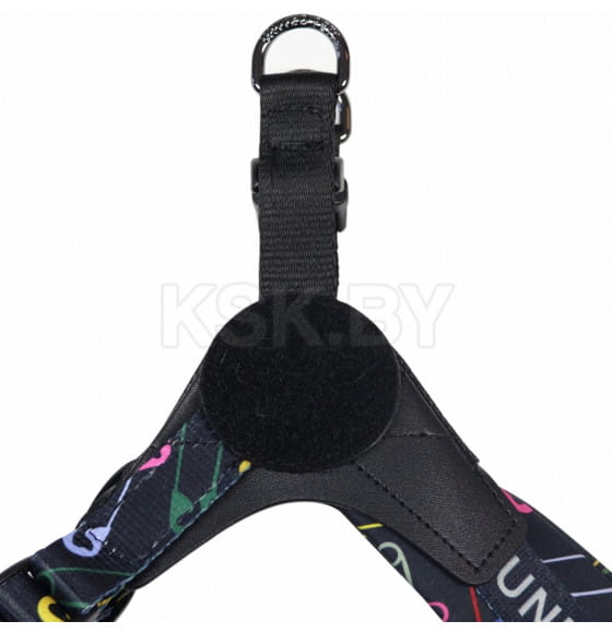 Шлейка United Pets для собак Complete me 1,5 - XS 34-42, черный с разноцветными булавками (GPCMH2310MSP) 