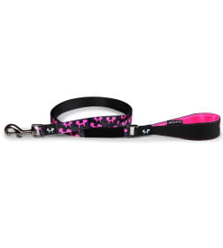Поводок United Pets для собак Complete me Identity 120 см, 25 мм, черный с розовым
