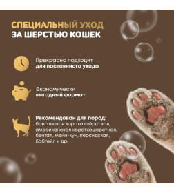 Шампунь для короткой и средней шерсти ISB Just for cats Apricot 1000 мл