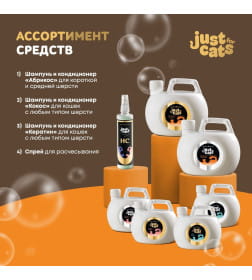 Шампунь для короткой и средней шерсти ISB Just for cats Apricot 1000 мл