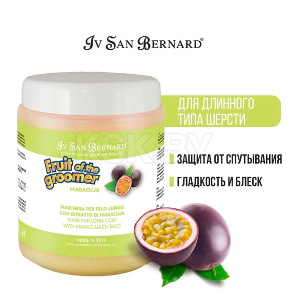 Восстанавливающая маска для длинной шерсти с протеинами ISB Fruit of the Groomer Maracuja  1 л (NMASMA1000) 