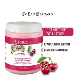Восстанавливающая маска для короткой шерсти с протеинами шелка ISB Fruit of the Groomer Black Cherry 1 л
