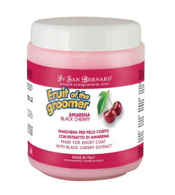 Восстанавливающая маска для короткой шерсти с протеинами шелка ISB Fruit of the Groomer Black Cherry 1 л