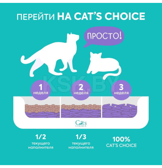 Растительный комкующийся наполнитель тофу Cat's choice с ароматом 