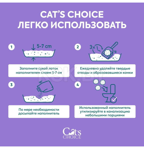 Растительный комкующийся наполнитель тофу Cat's choice с ароматом 