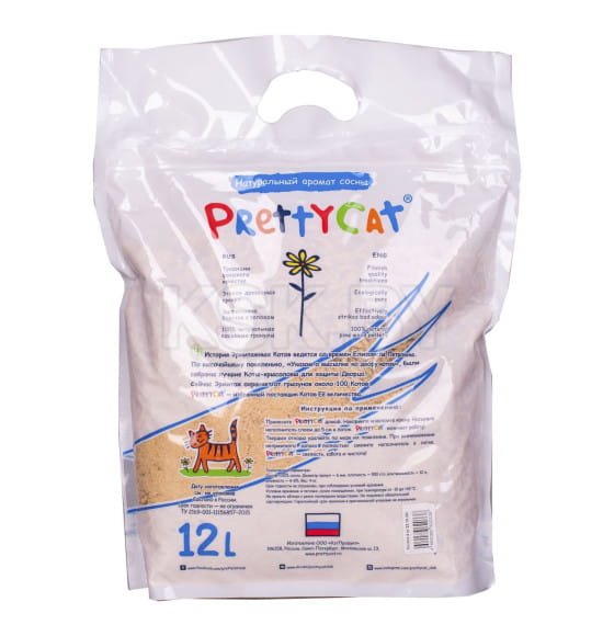 Наполнитель PrettyCat впитывающий древесный 