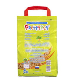 Наполнитель PrettyCat для грызунов и птиц древесный из осиновых гранул 2 кг (6 л)