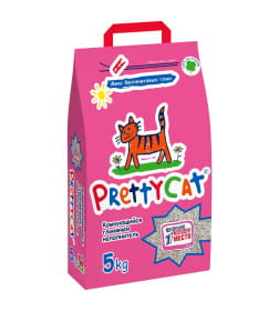 Наполнитель PrettyCat комкующийся бентонитовый "Euro Mix" 5 кг (замена 620086)