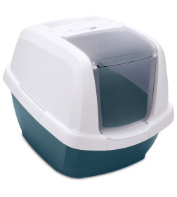 Био-туалет для кошек IMAC MADDY 62х47,5х47,5h см, белый/цвет морской волны
