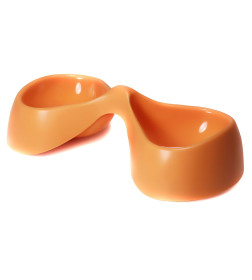 Миска United Pets двойная Bicio, 2х230 мл, оранжевая