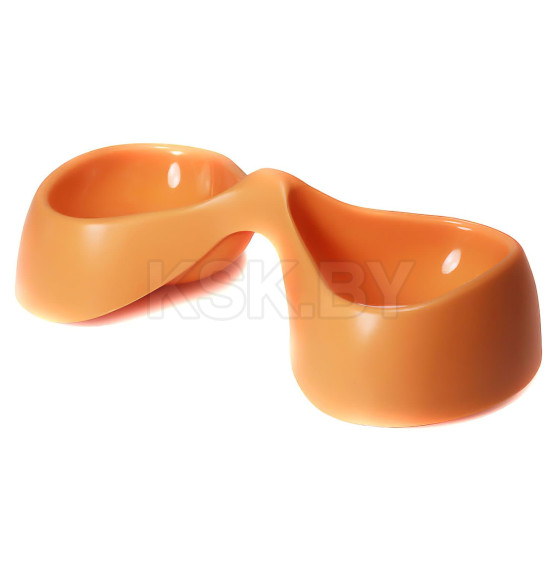 Миска United Pets двойная Bicio, 2х230 мл, оранжевая (GU0121AR20) 