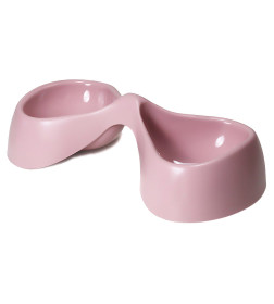 Миска United Pets двойная Bicio, 2х230 мл, розовая