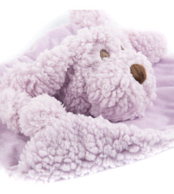 Игрушка AROMADOG Calm для собак Собачка-плед 28 см с пищалкой, сиреневый