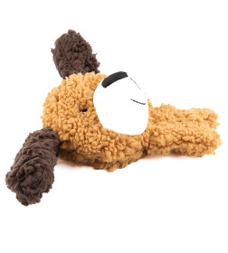Игрушка AROMADOG Rescue для собак Собачка BIG HEAD 18 см с пищалкой, рыжая