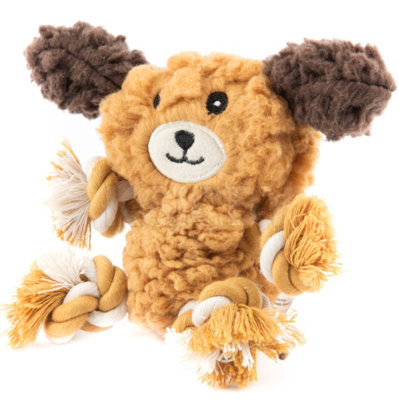 Игрушка AROMADOG Rescue для собак Собачка с канатами 15 см с пищалкой, рыжий (MPG867945) 