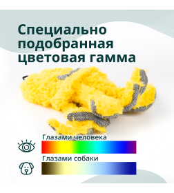 Игрушка Elder Club для собак Медуза желтая 24 см