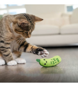 Игрушка Catstages Dental для кошек "Огурец Крутыш" c кошачьей мятой 15 см
