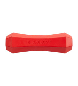 Жевательная палочка Playology SQUEAKY CHEW STICK для собак средних и крупных пород с ароматом говядины, большая, цвет красный