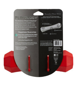 Жевательная палочка Playology SQUEAKY CHEW STICK для собак средних и крупных пород с ароматом говядины, большая, цвет красный