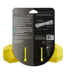 Жевательная палочка Playology SQUEAKY CHEW STICK для собак средних и крупных пород с ароматом курицы, большая, цвет желтый