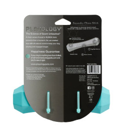 Жевательная палочка Playology SQUEAKY CHEW STICK для собак средних пород с ароматом арахиса, средняя, цвет голубой