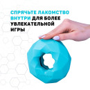Жевательное кольцо-многогранник Playology CHANNEL CHEW RING для собак средних и крупных пород с ароматом арахиса, цвет голубой (P33302) 