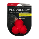 Дентальный жевательный тройной мяч Playology SQUEAKY BOUNCE BALL для щенков 4-8 месяцев с ароматом говядины, цвет красный (P33364) 