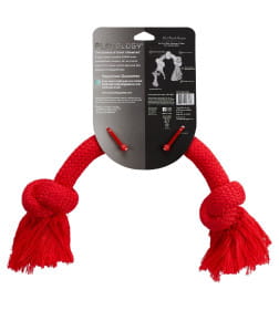 Жевательный канат Playology DRI-TECH ROPE для собак средних и крупных пород с ароматом говядины, большой, цвет красный
