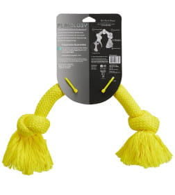 Жевательный канат Playology DRI-TECH ROPE для собак средних и крупных пород с ароматом курицы, большой, цвет желтый