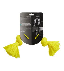 Жевательный канат Playology DRI-TECH ROPE для собак средних пород с ароматом курицы, средний, цвет желтый