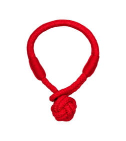 Жевательный канат Playology TOUGH TUG KNOT для щенков 4-8 месяцев с ароматом говядины, цвет красный