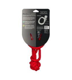 Жевательный канат Playology TOUGH TUG KNOT для щенков 4-8 месяцев с ароматом говядины, цвет красный