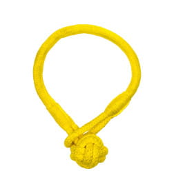 Жевательный канат Playology TOUGH TUG KNOT для щенков 4-8 месяцев с ароматом курицы, цвет желтый