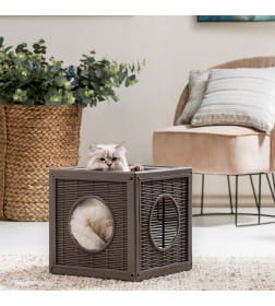 Домик для кошек BAMA PET QUBLO 35x35x35h см, бежевый